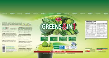 OL Oylmpian Labs Lean & Healthy Greens 8 in 1 Blueberry - supplement