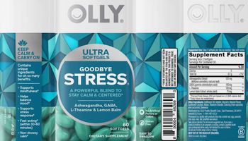 OLLY Goodbye Stress Ultra Softgels - supplement