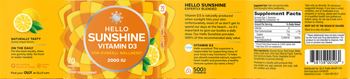 OLLY Hello Sunshine Vitamin D3 2000 IU Luminous Lemon - supplement