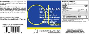 Olympian Labs, Inc. Norwegian Salmon Oil - supplement