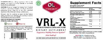 Olympian Labs, Inc. VRL-X Advanced Formula Containing Lysine - supplement