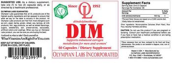 Olympian Labs Incorporated DIM - supplement