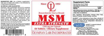 Olympian Labs Incorporated MSM Extra Strength - supplement