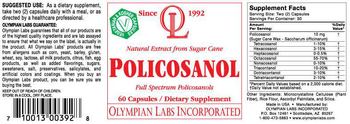 Olympian Labs Incorporated Policosanol - supplement