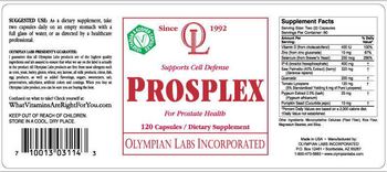 Olympian Labs Incorporated Prosplex - supplement