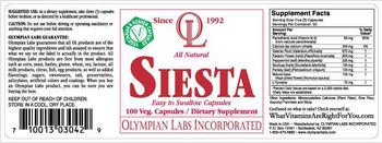 Olympian Labs Incorporated Siesta - supplement