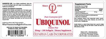Olympian Labs Incorporated Ubiquinol - supplement