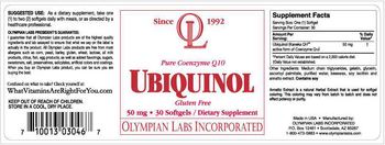 Olympian Labs Incorporated Ubiquinol - supplement