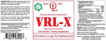 Olympian Labs Incorporated VRL-X - supplement