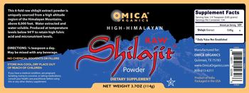 Omica Organics High-Himalayan Raw Shilajit Powder - supplement