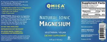 Omica Organics Natural Ionic Magnesium - supplement