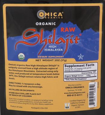 Omica Organics Organic High-Himalayan Raw Shilajit - supplement