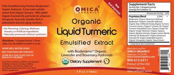 Omica Organics Organic Liquid Turmeric Emulsified Extract - supplement