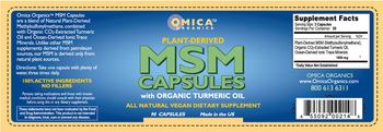 Omica Organics Plant-Derived MSM Capsules With Organic Turmeric Oil - 