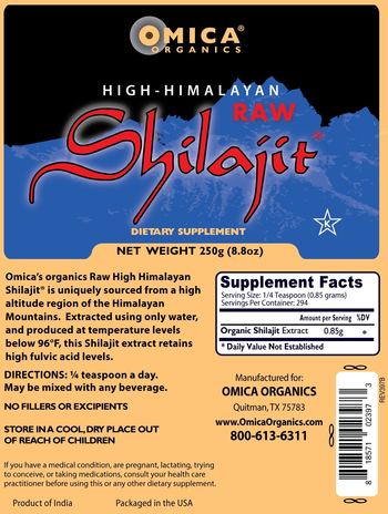 Omica Organics Raw High-Himalayan Shilajit - supplement