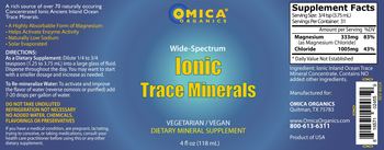 Omica Organics Wide Spectrum Ionic Trace Minerals - mineral supplement