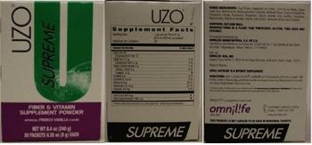 Omnilife UZO Supreme Artificial French Vanilla Flavor - fiber vitamin supplement powder