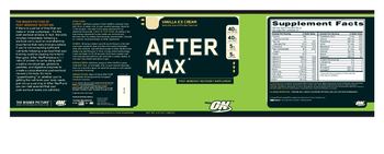 ON After Max Vanilla Ice Cream - postworkout recovery supplement