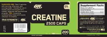 ON Creatine 2500 Caps - supplement
