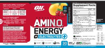 ON Essential AmiN.O. Energy + Electrolytes Cranberry Lemonade Breeze - supplement