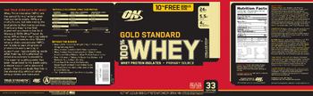 ON Gold Standard 100% Whey Vanilla Ice Cream - protein powder drink mix