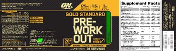 ON Gold Standard Pre-Work Out Green Apple - supplement