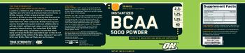 ON Instantized BCAA 5000 Powder Orange - branched chain amino acid supplement