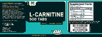 ON L-Carnitine 500 Tabs - supplement