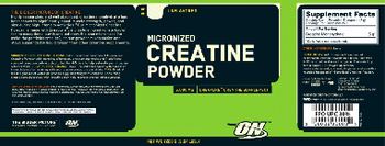 ON Micronized Creatine Powder Unflavored - creapuretm creatine supplement