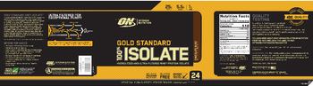 ON Optimum Nutrition Gold Standard 100% Isolate Chocolate Bliss - supplement
