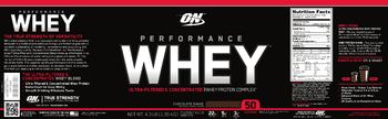 ON Performance Whey Chocolate Shake - supplement