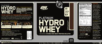 ON Platinum Hydrowhey Turbo Chocolate - supplement
