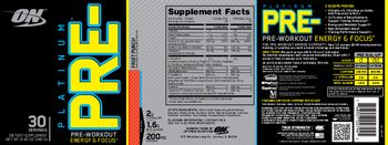 ON Platinum Pre- Fruit Punch - supplement