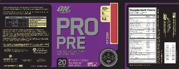 ON Pro Pre Fruit Fusion - preworkout supplement