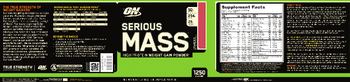 ON Serious Mass Strawberry - supplement