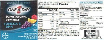 One A Day VitaCraves Gummies + Omega-3 DHA Fruit Punch Flavored - multivitamin multimineral supplement