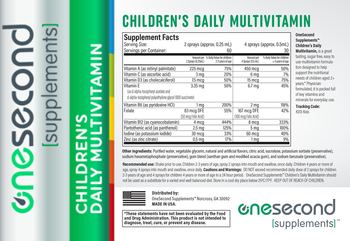 OneSecond Supplements Children's Daily Multivitamin - supplement