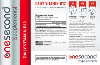 OneSecond Supplements Daily Vitamin B12 - supplement