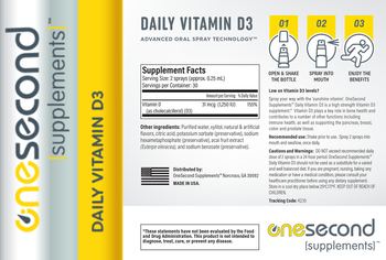 OneSecond Supplements Daily Vitamin D3 - supplement