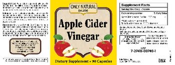 Only Natural Apple Cider Vinegar - supplement