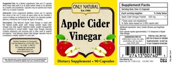 Only Natural Apple Cider Vinegar - supplement
