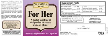 Only Natural For Her - supplement
