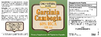 Only Natural Garcinia Cambogia 500 mg - supplement