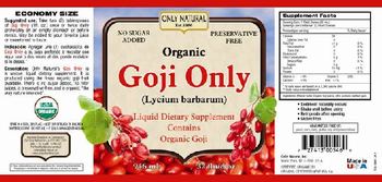 Only Natural Goji Only - liquid supplement
