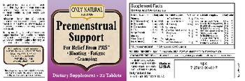 Only Natural Premenstrual Support - supplement