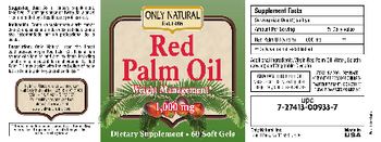 Only Natural Red Palm Oil 1,000 mg - supplement