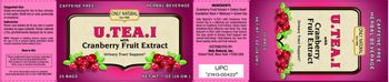 Only Natural U.TEA.I With Cranberry Fruit Extract - herbal beverage