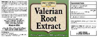 Only Natural Valerian Root Extract - supplement