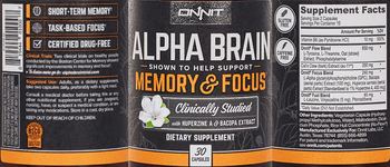 Onnit Alpha Brain - supplement