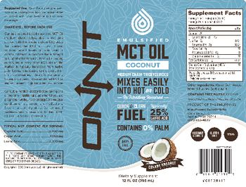 Onnit Emulsified MCT Oil Creamy Coconut Flavor - supplement